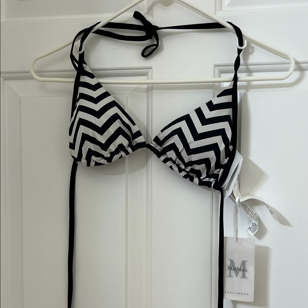 Max Mara Aurora Chevron Bikini Top M